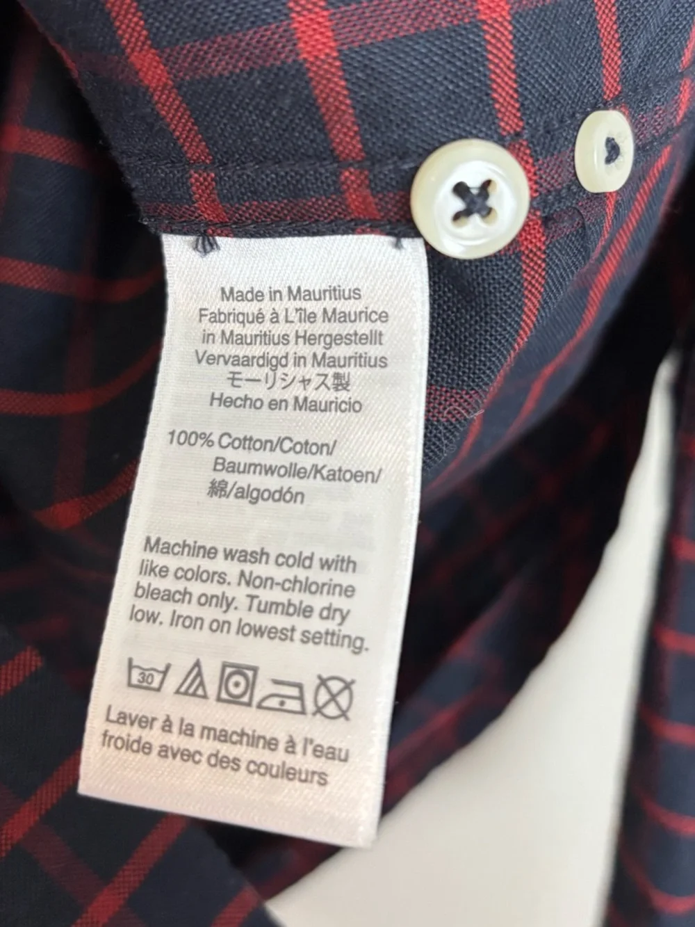 J Crew Shirt Mens Med Slim Untucked 100% American Pima Cotton Long Sleeve Plaid